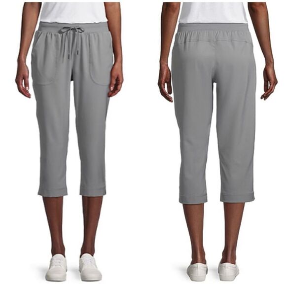 NWT St Johns Bay mid rise Capri in Colonial Pewter Drawstring waist Size XXL - Picture 1 of 7